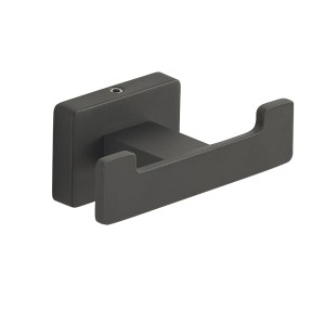 Gedy Atena, крючок двойной, цвет черный матовый Gedy Atena, крючок двойной, цвет черный матовый