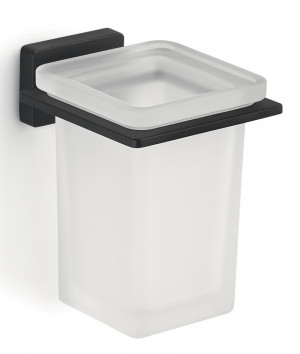 Gedy Atena, настенный стеклянный стакан, цвет черный матовый Gedy Atena, настенный стеклянный стакан, цвет черный матовый