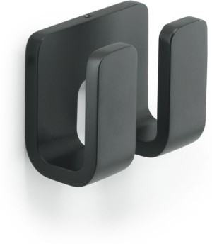 Gedy Outline, крючок двойной, цвет черный матовый Gedy Outline, крючок двойной, цвет черный матовый